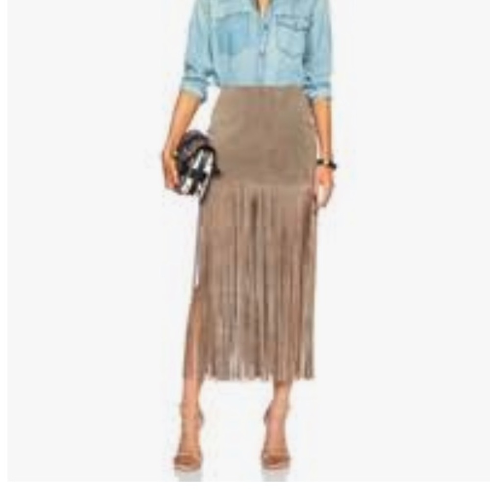 ThePerfext Mimi Fringe Suede Skirt - Picture 5 of 11